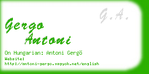 gergo antoni business card