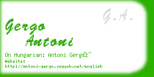 gergo antoni business card